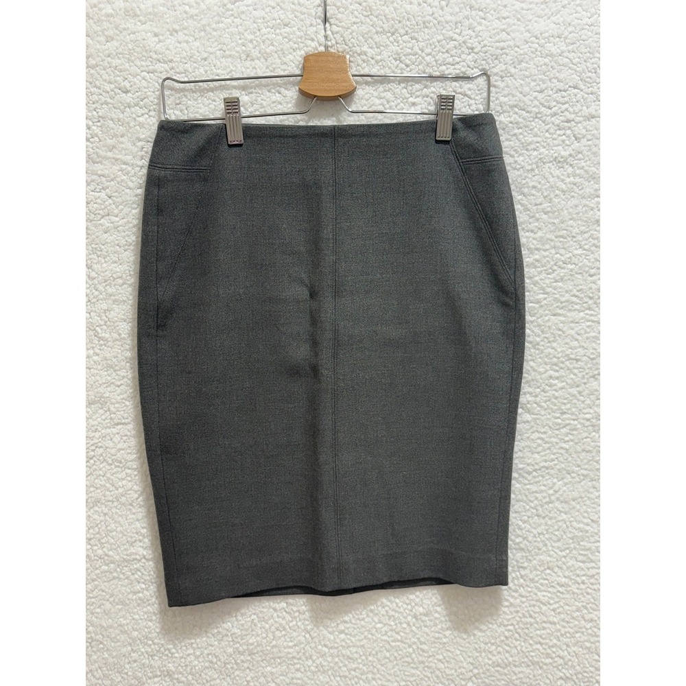LOFT‎ Gray Pencil Skirt Knee Length Business Casual Women's Size 4